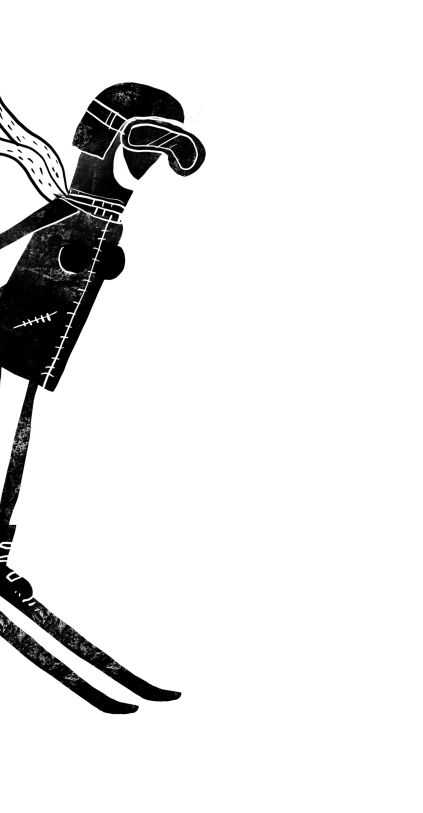 Skiier Illustration